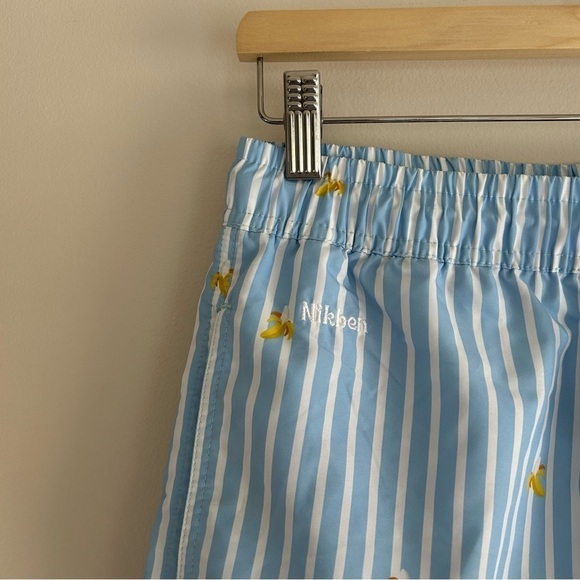 Nikben Striped Banana print Swim Trunks Shorts Size M - Picture 4 of 8